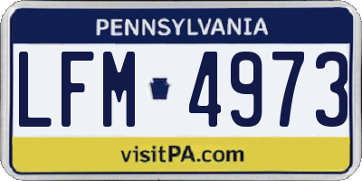 PA license plate LFM4973
