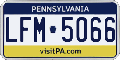 PA license plate LFM5066