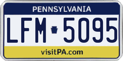 PA license plate LFM5095