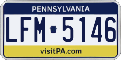 PA license plate LFM5146