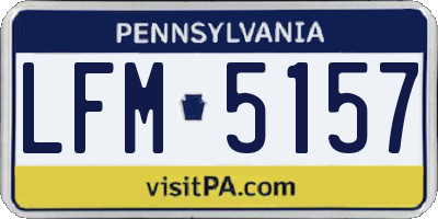 PA license plate LFM5157