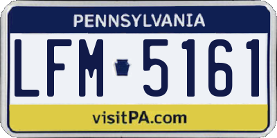 PA license plate LFM5161