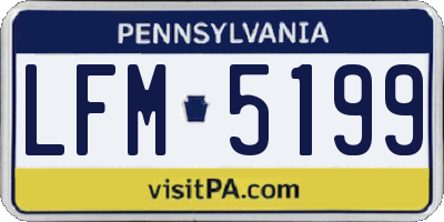 PA license plate LFM5199
