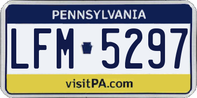 PA license plate LFM5297
