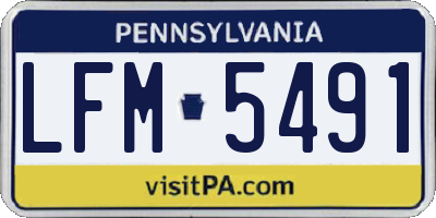 PA license plate LFM5491