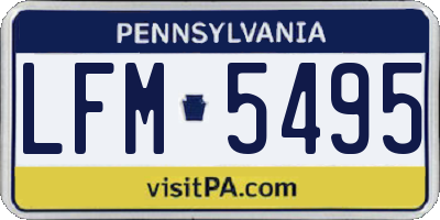 PA license plate LFM5495
