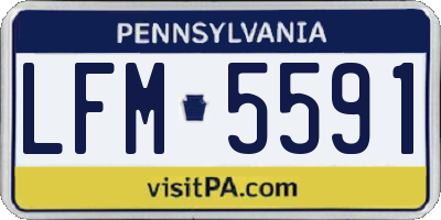 PA license plate LFM5591