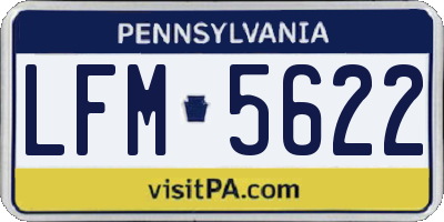 PA license plate LFM5622