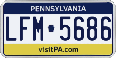 PA license plate LFM5686