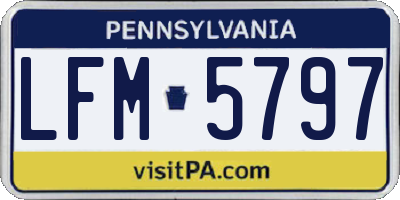 PA license plate LFM5797
