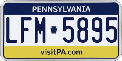 PA license plate LFM5895