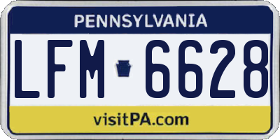 PA license plate LFM6628