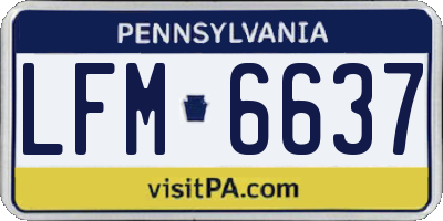 PA license plate LFM6637