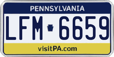 PA license plate LFM6659