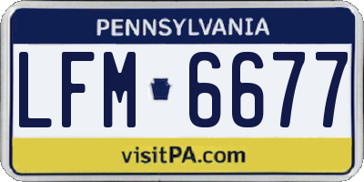 PA license plate LFM6677