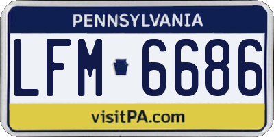 PA license plate LFM6686