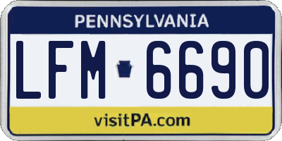 PA license plate LFM6690