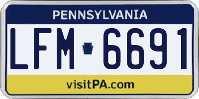 PA license plate LFM6691