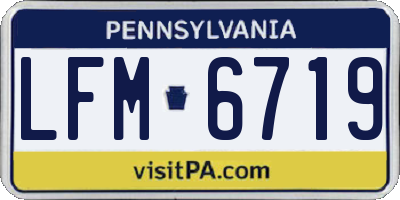 PA license plate LFM6719