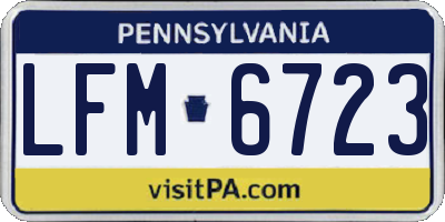 PA license plate LFM6723
