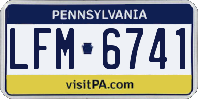 PA license plate LFM6741