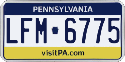 PA license plate LFM6775
