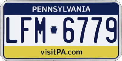PA license plate LFM6779