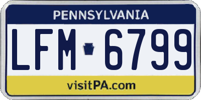 PA license plate LFM6799