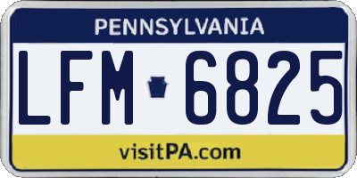 PA license plate LFM6825