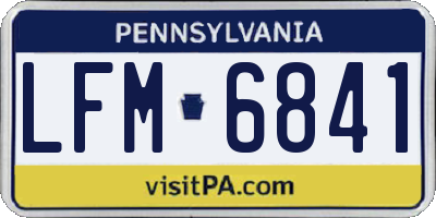 PA license plate LFM6841
