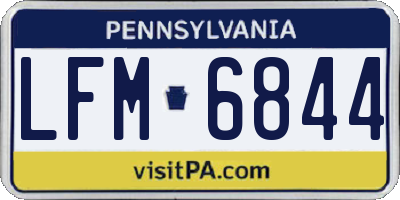PA license plate LFM6844