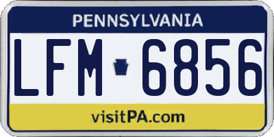 PA license plate LFM6856