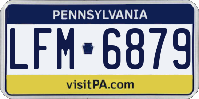 PA license plate LFM6879