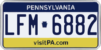 PA license plate LFM6882