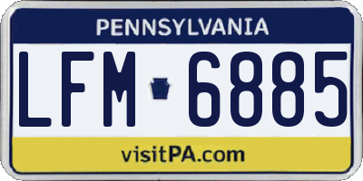 PA license plate LFM6885