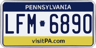 PA license plate LFM6890