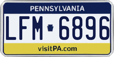 PA license plate LFM6896