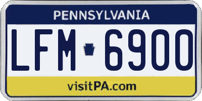PA license plate LFM6900