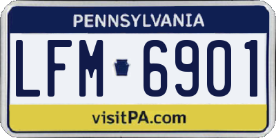 PA license plate LFM6901
