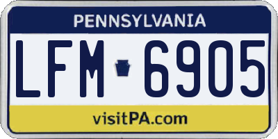PA license plate LFM6905