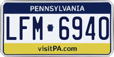 PA license plate LFM6940