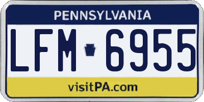 PA license plate LFM6955