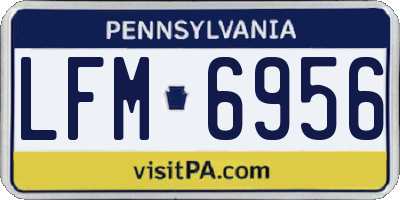 PA license plate LFM6956