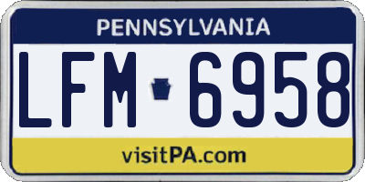 PA license plate LFM6958