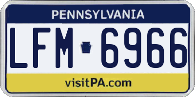PA license plate LFM6966