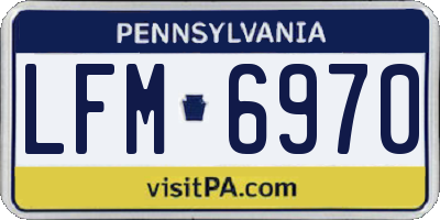 PA license plate LFM6970