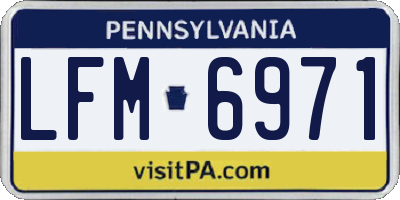 PA license plate LFM6971