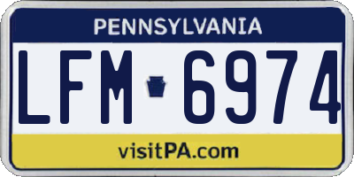 PA license plate LFM6974