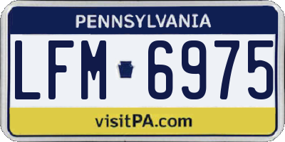 PA license plate LFM6975