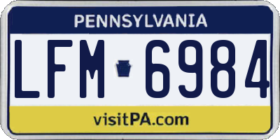 PA license plate LFM6984